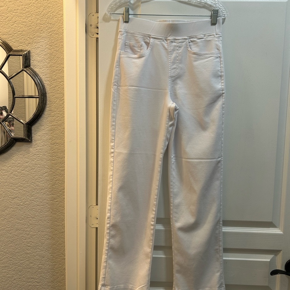 White Straight-Leg Pants